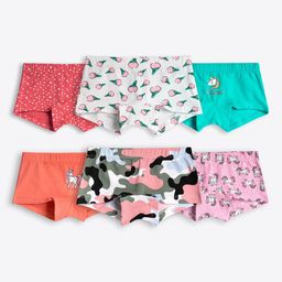 ariel Girls Pack of 6 Assorted Printed Boy Shorts Briefs-picture-13