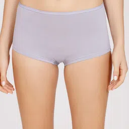 Nykd Women Lavender Solid Cotton Boy Shorts Briefs-21