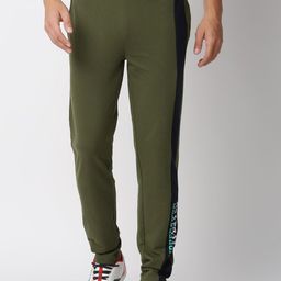 FiTZ Men Slim-Fit Mid-Rise Sports Track Pants-image-5