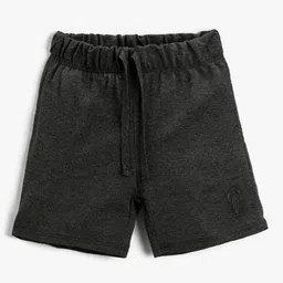 Koton Boys Charcoal Grey Solid Shorts-10