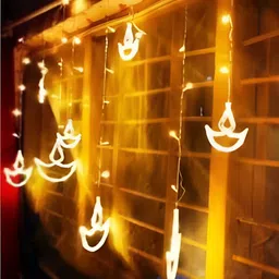 ENORMITY Yellow Diya Shaped String Lights-44