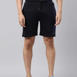 Joven Men Navy Blue Sports Shorts-image-39