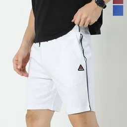 ARDEUR Men Pack Of 3 Mid-Rise Cotton Sports Shorts-image-19