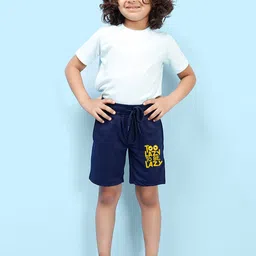 NUSYL Boys Typography Printed Mid Rise Shorts-image-30