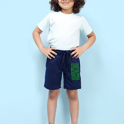 NUSYL Boys Mid-Rise Typography Printed Casual Cotton Shorts-image-51