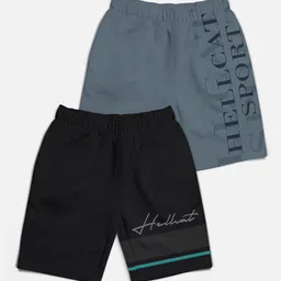 HELLCAT Boys Pack Of 2 Cotton Sports Shorts-image-61