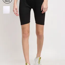 Miaz Lifestyle Women Black Sports Shorts-picture-32