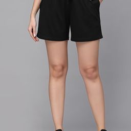Strong And Brave Women Odour Free Cotton Mid-Rise Sports Shorts-92