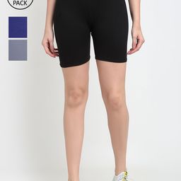 GRACIT Women Set Of 3 Cycling Sports Shorts-image-127
