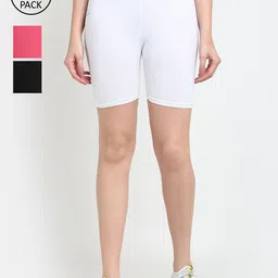 GRACIT Women Pack Of 3 Cycling Sports Shorts-picture-8
