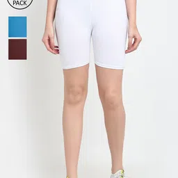 GRACIT Women Pack of 3 Cycling Sports Shorts-picture-10