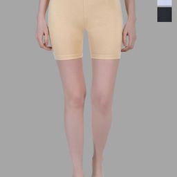 Aimly Women Pack Of 3 Mid-Rise Skinny Fit Cycling Shorts-picture-13
