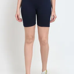 Jinfo Women Navy Blue Cycling Sports Shorts-picture-19