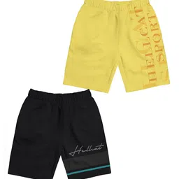 HELLCAT Girls Pack Of 2 Typography Printed Cotton Shorts-image-74