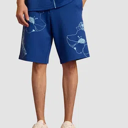 Muvazo Men Floral Printed Cotton Shorts-image-71