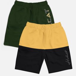 HELLCAT Boys Pack Of 2 Colourblocked Cotton Shorts-26