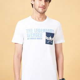 SF JEANS by Pantaloons Typography Printed Tropical Pure Cotton Slim Fit T-shirt-image-48