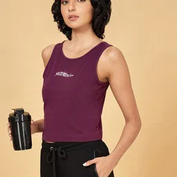 Ajile by Pantaloons Typography Printed Sleeveless Slim Fit T-shirt-image-42