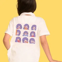 NUSYL Girls Graphic Printed Round Neck Longline Oversized T-shirt-image-76