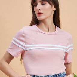 MINT STREET Round Neck Pure Cotton Casual T-shirt-image-42