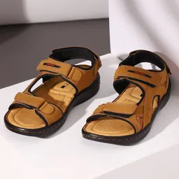 Red Chief Men Brown Solid Comfort sandals-image-24