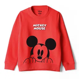 Wear Your Mind Girls Mickey Mouse Printed Long Sleeves Pure Cotton Sweatshirt-image-36