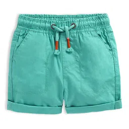 mothercare Infant Boys Green Solid High-Rise Pure Cotton Shorts-image-54