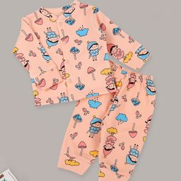 MeeMee Kids Conversational Printed Comfortable Fit Shirt With Lounge pants-54
