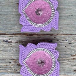 Ariana Set of 4 Lavender Terracotta Diyas-33