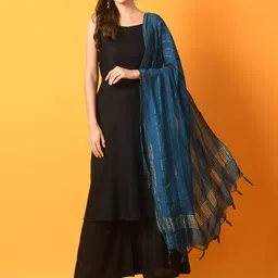 Sangria Sleeveless Kurta With Palazzos & Dupatta-image-78