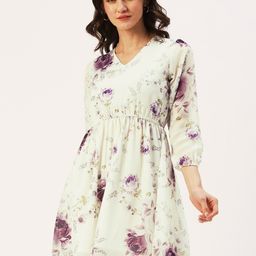 DressBerry  V-Neck Floral Printed Dress-image-50