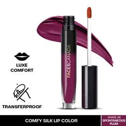 FACES CANADA Comfy Silk Lightweight & Transfer-Proof Satin Matte HD Lip Color -Spontaneous Plum 6 - 3ml-44