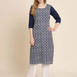 HERE&NOW Embroidered Thread Work Georgette Kurta-image-9