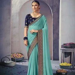 Mitera Embroidered Saree with Blouse Piece-picture-52