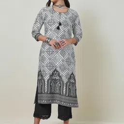 Soch Women Bandhani Print Kurta With Tassels-picture-14