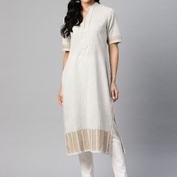 Tulsattva Striped Gotta Patti Straight Kurta-image-17
