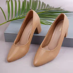 Get Glamr Block Heeled Pumps-13