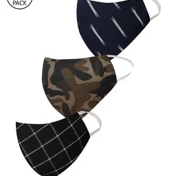 JBN Creation Kids Unisex 3 -Ply Reusable Protective Outdoor Cotton Masks Pack of 3-19