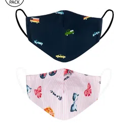 VEA Kids Pack Of 2 Printed 5-Ply Reusable Premium Cotton Protective Outdoor Face Masks-28