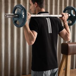 ADIDAS Men Black Solid Pure Cotton Ess Core Polo Collar Pure Cotton Sustainable T-shirt-image-99