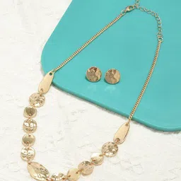 AMI Women Gold-Plated Necklace and Earrings-75