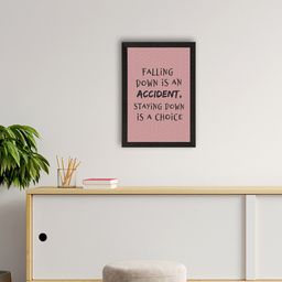 eCraftIndia Pink & Black Motivational Quote Printed Framed UV Art Painting-image-62