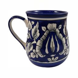 INDIA MEETS INDIA Blue & White Ceramic Glossy Cup 250 ml-0