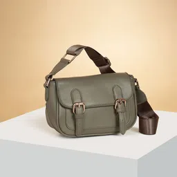 Forever Glam by Pantaloons Colourblocked PU Oversized Structured Satchel-34