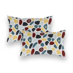 Innovative Edge Multicoloured Geometric 180 TC King Bedsheet with 2 Pillow Covers-1