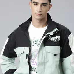 Xtep Colourblocked Mock Collar Double Layer Windbreaker Sporty Jacket-picture-15
