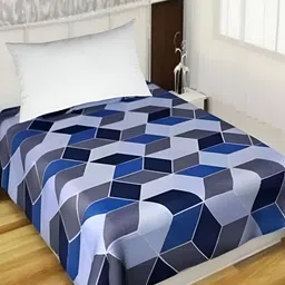 Supreme Home Collective Blue & Grey Geometric 144 TC Single Bedsheet-image-46