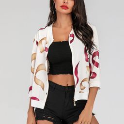 StyleCast White & Pink Abstract Printed Tailored Jacket-picture-19