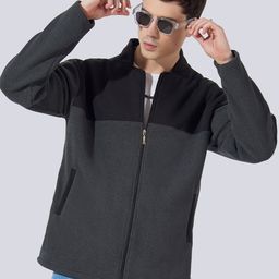 Maniac Mock Collar Loopnet Colorblocked Cotton Tailored Jacket-picture-56