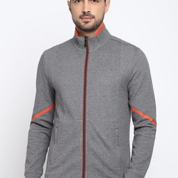 Van Heusen Mock Collar Striped Cotton Sporty Jacket-image-70